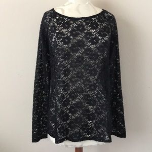 Free Kisses Laced Long Sleeve Top